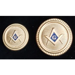 Blazer Jacket buttons circular S&C gold plated enamel Masonic Freemasonry