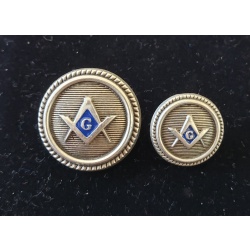 Blazer Jacket buttons circular S&C silver plated enamel Masonic Freemasonry