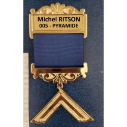 Master gold plated Jewel For Masonic Collar Regalia Freemasonry