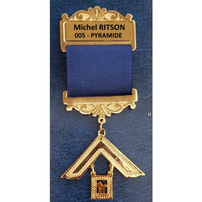 Past Master gold plated Jewel For Masonic Collar Regalia Freemasonry