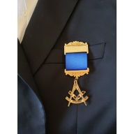 Past Master gold plated Jewel For Masonic Collar Regalia Freemasonry