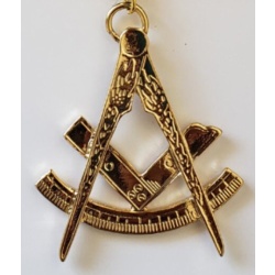 Past Master gold plated Jewel For Masonic Collar Regalia Freemasonry