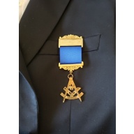 Master gold plated Jewel For Masonic Collar Regalia Freemasonry