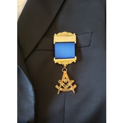 Master gold plated Jewel For Masonic Collar Regalia Freemasonry