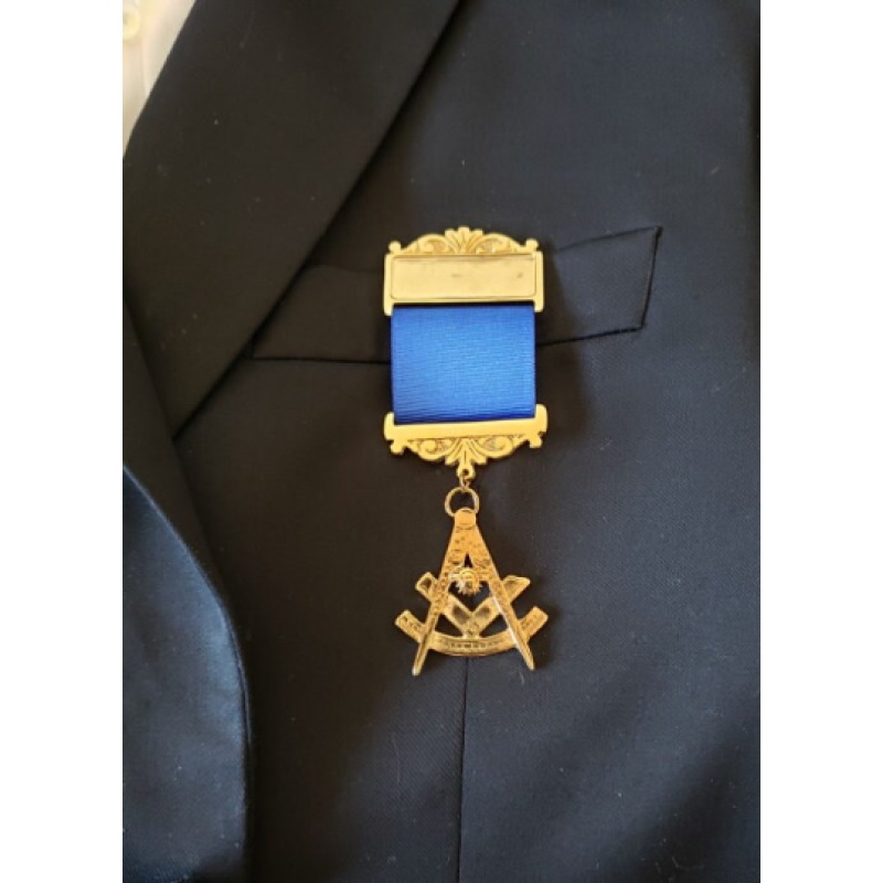 Master gold plated Jewel For Masonic Collar Regalia Freemasonry