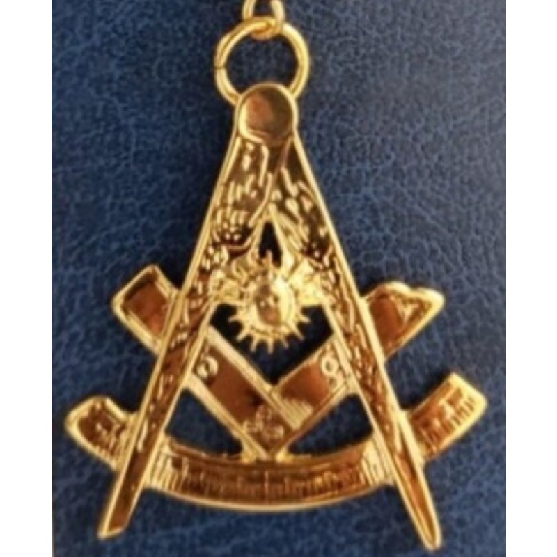 Master gold plated Jewel For Masonic Collar Regalia Freemasonry